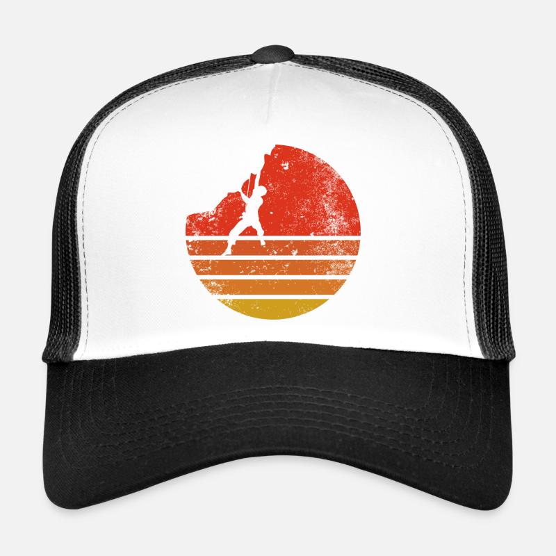 Randonneur au Retro Sunset - Casquette trucker - blanc/noir