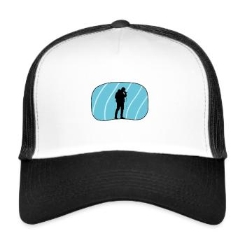 Beatboxing DJ Beatboxer - Trucker Cap - Weiß/Schwarz - Vorne