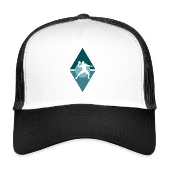 Table Tennis Player, Table Tennis, Table Tennis - Trucker Cap - white/black - Front