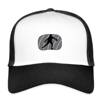 Joueur de pickleball Ball Sports Raquette de pickleball - Casquette trucker  - blanc/noir - Devant