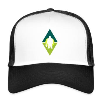 Yeti Lochness Big foot - Trucker Cap - white/black - Front