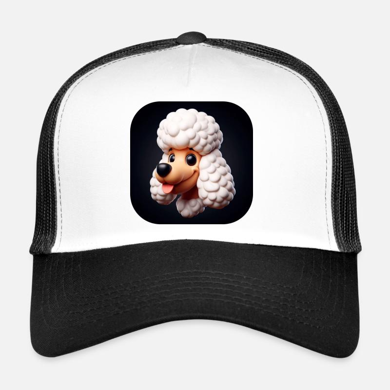 Chien caniche comique Casquette trucker 