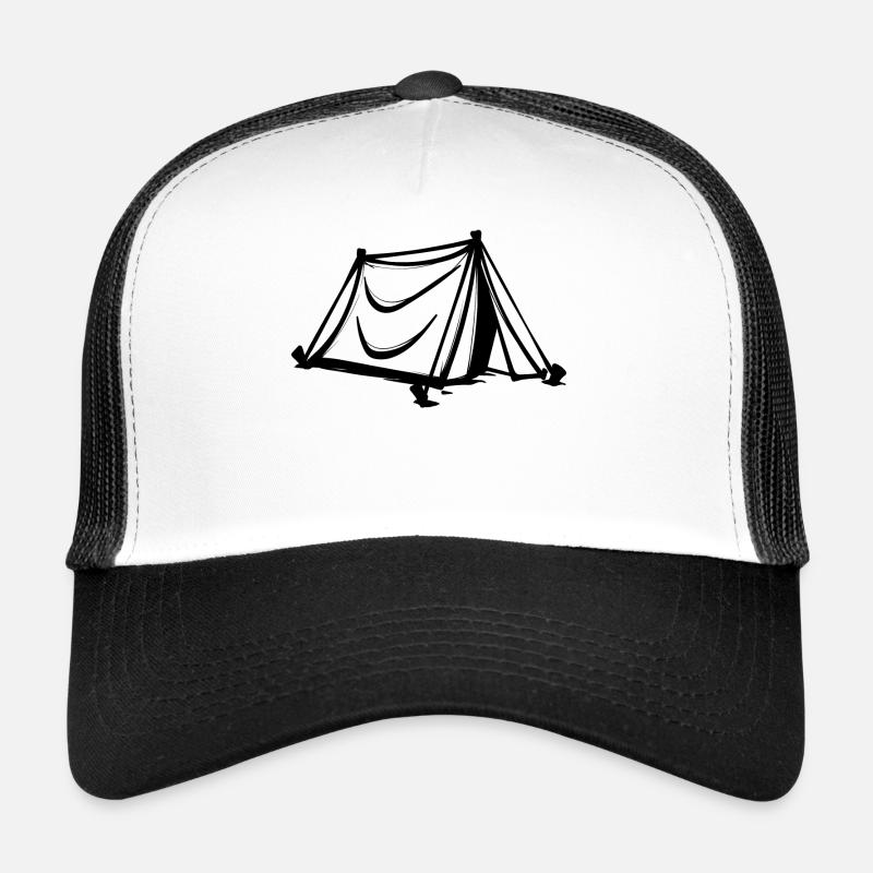 Camping Zelten Campingplatz Relaxen Wanderer - Trucker Cap - Weiß/Schwarz