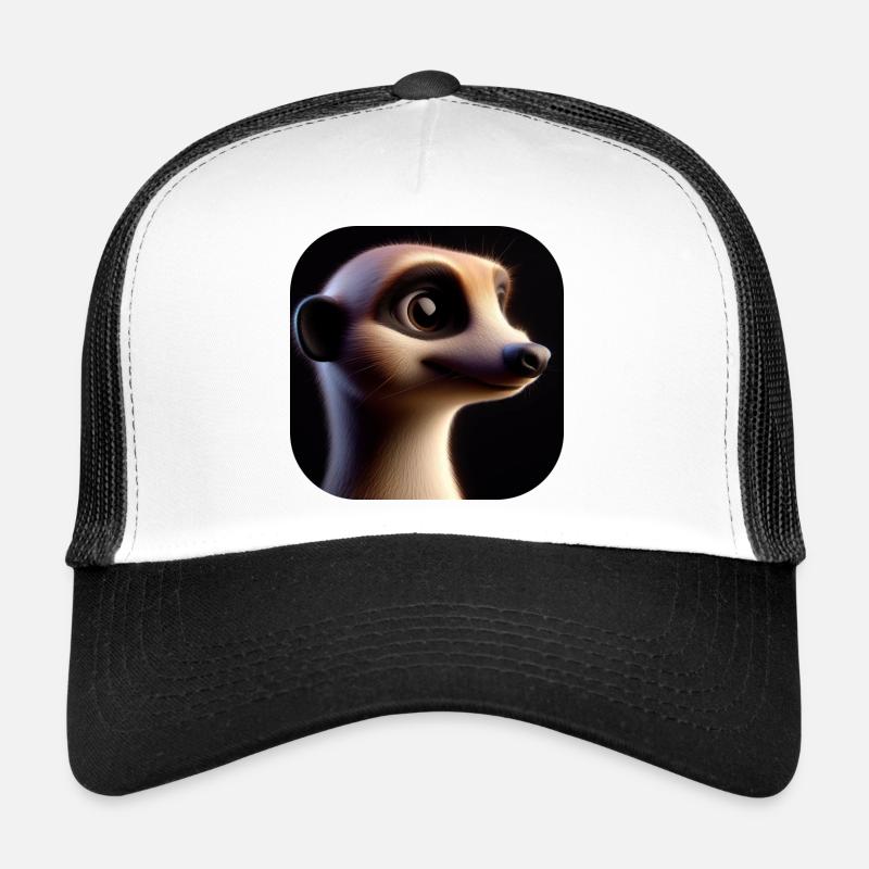 Süßes Erdmännchen im Animationsstil Trucker Cap