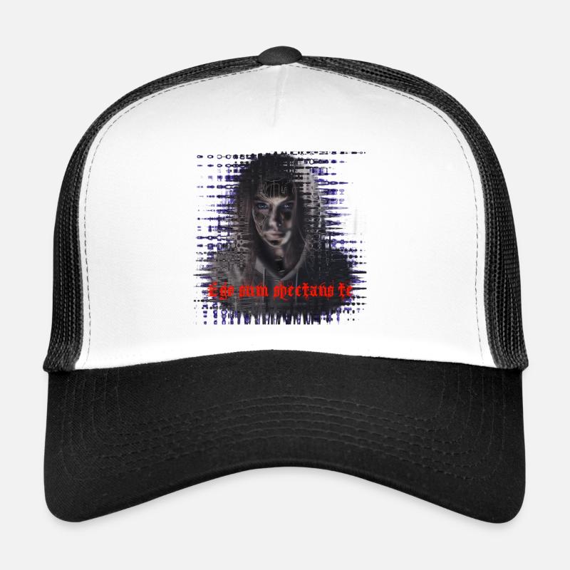 Ego sum spectans te-Ich sehe dich an - Trucker Cap - Weiß/Schwarz