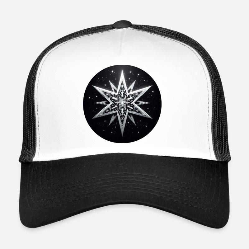 Étoile blanc gris pliage Art Casquette trucker 