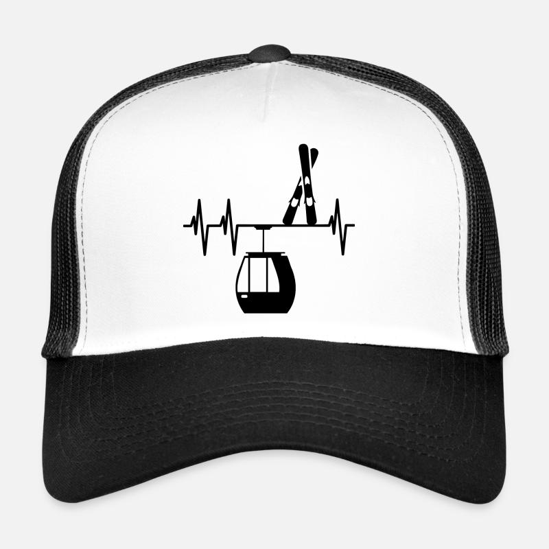 Battements de cœur de ski Casquette trucker 