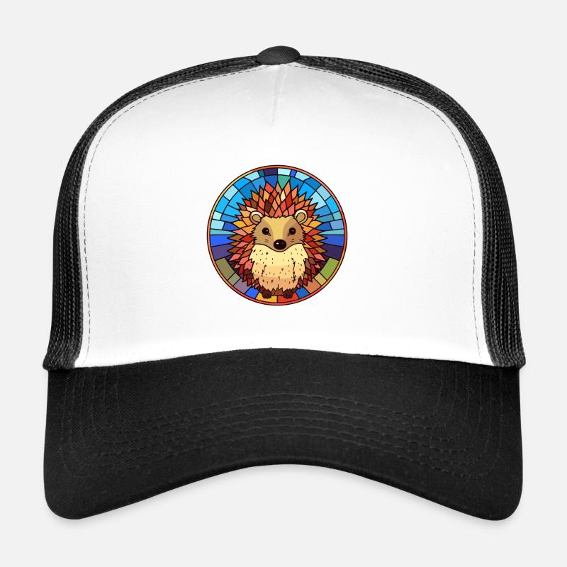 Hérisson vitrail coloré dessin animé Kawaii Ani Casquette trucker 