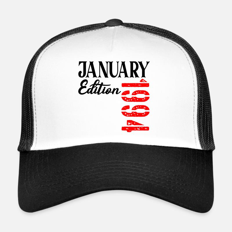 33. Geburtstag Januar 1994 – 33 Jahre alt - Trucker Cap - Weiß/Schwarz