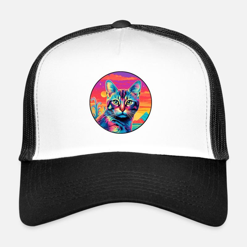 Pixie Bob Cat Race Aquarelle Dessin Animé Kawaii Animal De Compagnie Casquette trucker 