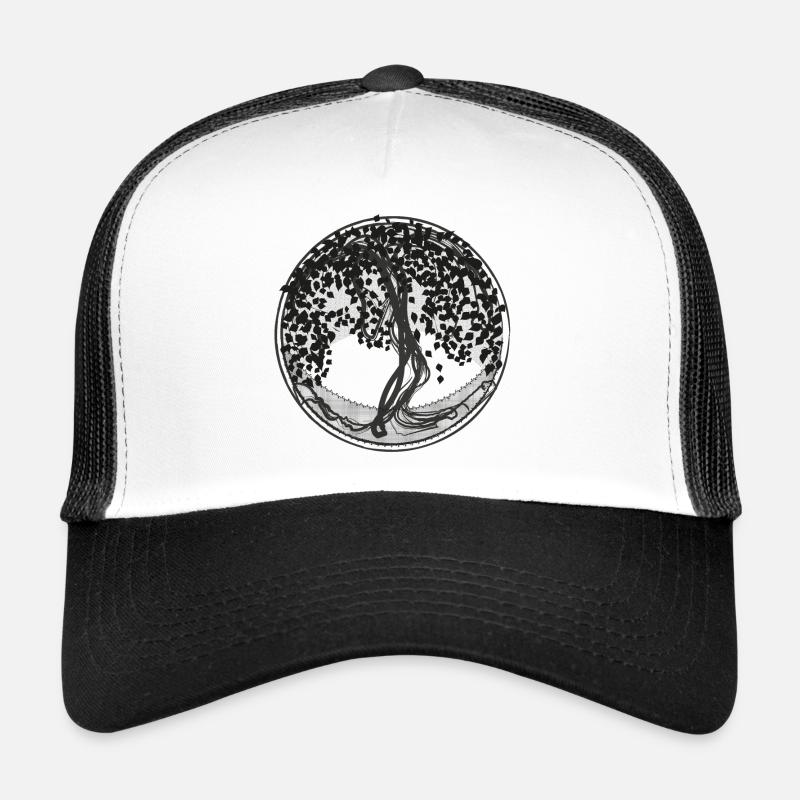 Dunkler Baumkreis Silhouette Trucker Cap