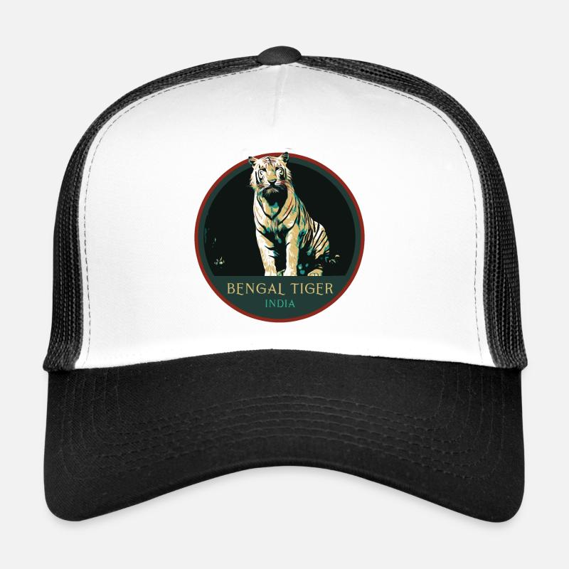 Bengal Tiger Portrait Patch: Indian Fauna Trucker Cap