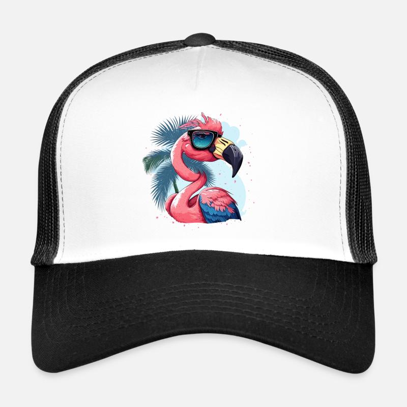 Flamingo Diva - Trucker Cap - Weiß/Schwarz