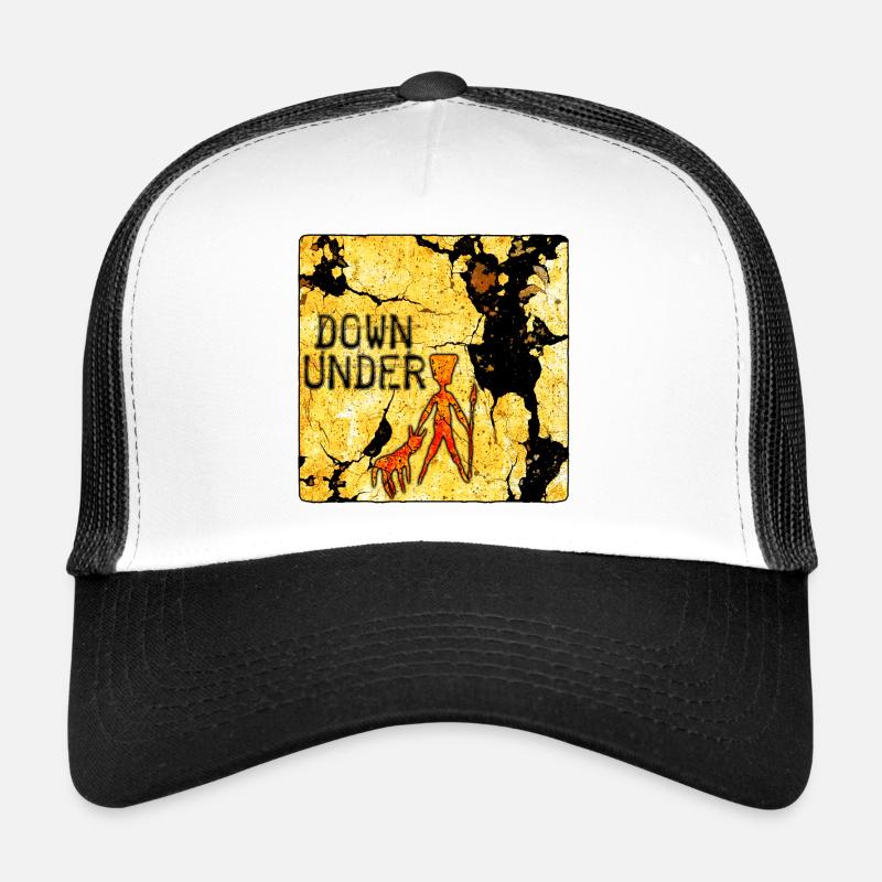 Earth Layer Art Print with Scratch Marks Australia Trucker Cap
