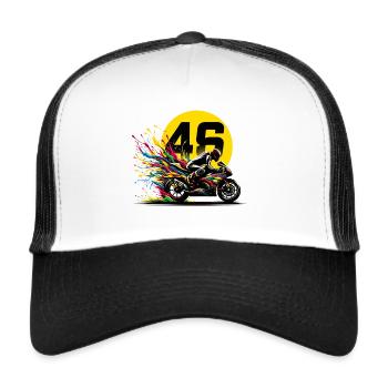 Moto valentino Biker t-shirt rossi 46 - Trucker Cap - white/black - Front