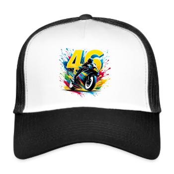 Moto valentino Biker t-shirt rossi 46 - Trucker Cap - white/black - Front