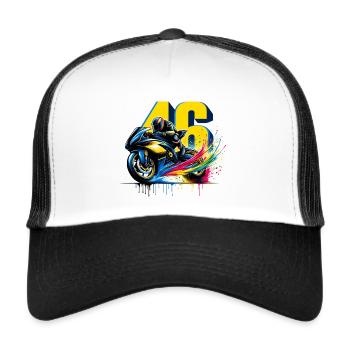 Moto valentino Biker t-shirt rossi 46 - Trucker Cap - white/black - Front