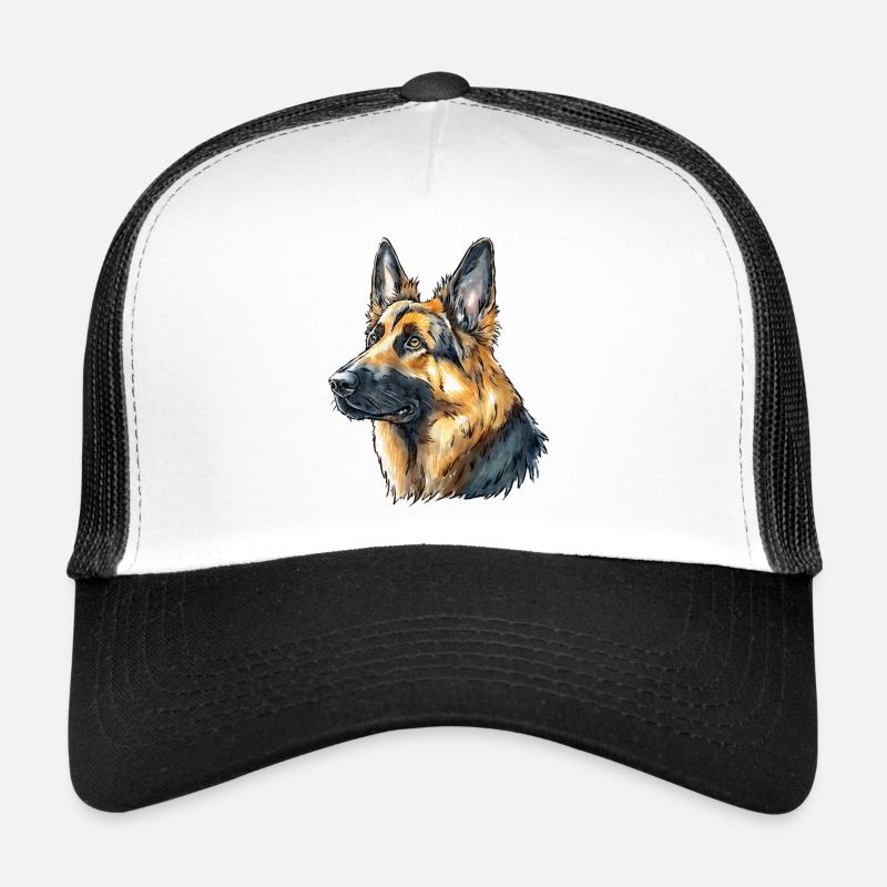 German Shepherd Portrait Trucker Cap