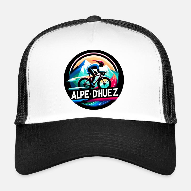 Alpe D'Huez, legendary climb for enthusiasts Trucker Cap