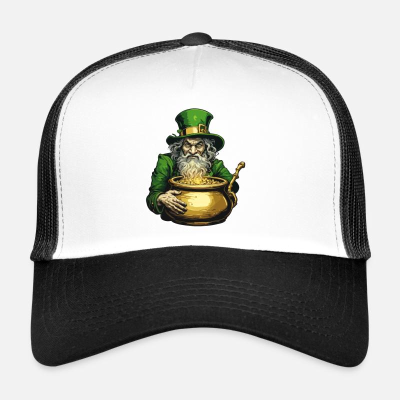 Leprechaun / Leprechaun / Vert / Gingembre / Irlande Casquette trucker 