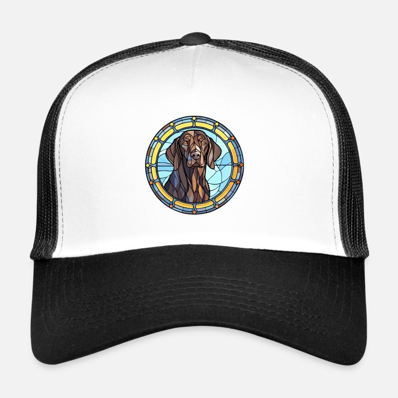 Frison pointage chien race vitrail coloré Casquette trucker 