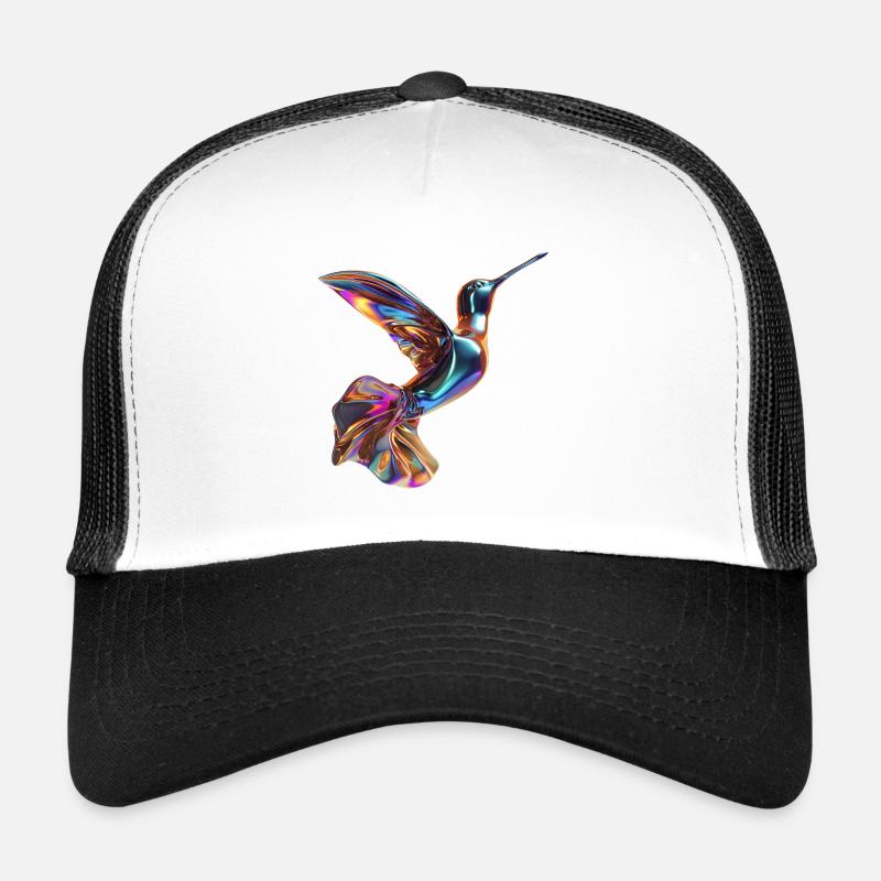flying chromatic hummingbird Trucker Cap