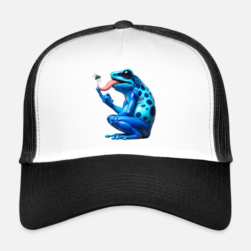 Pfeilgiftfrosch Frosch - Trucker Cap - Weiß/Schwarz
