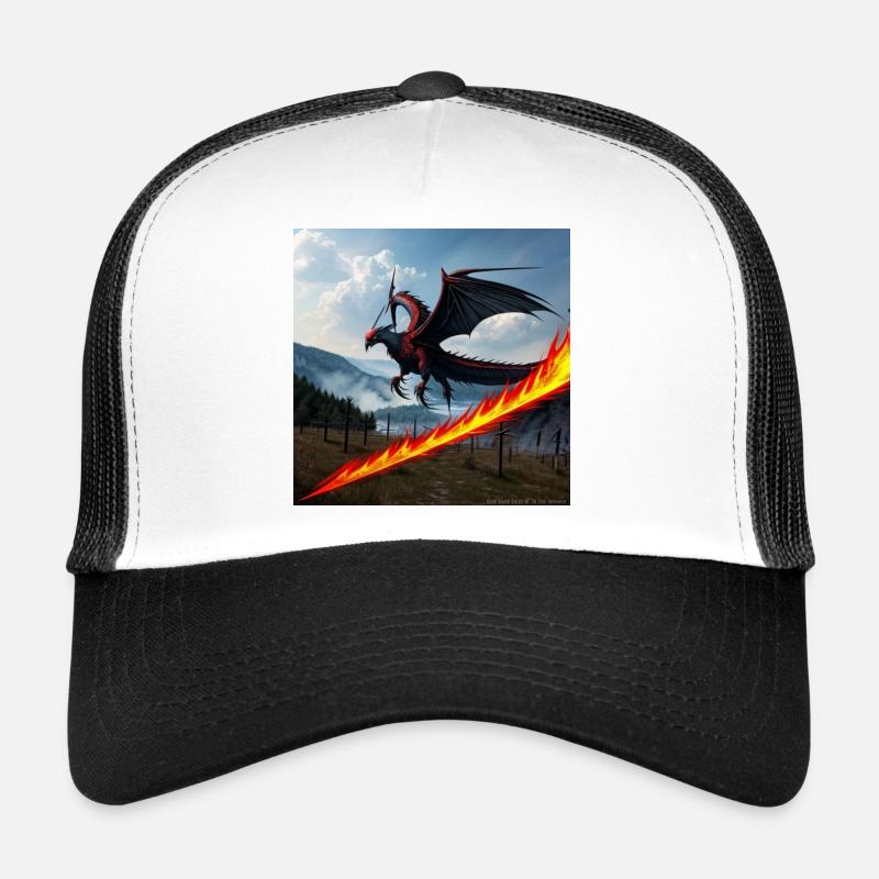 Drachenfeuer über Waldweg Trucker Cap