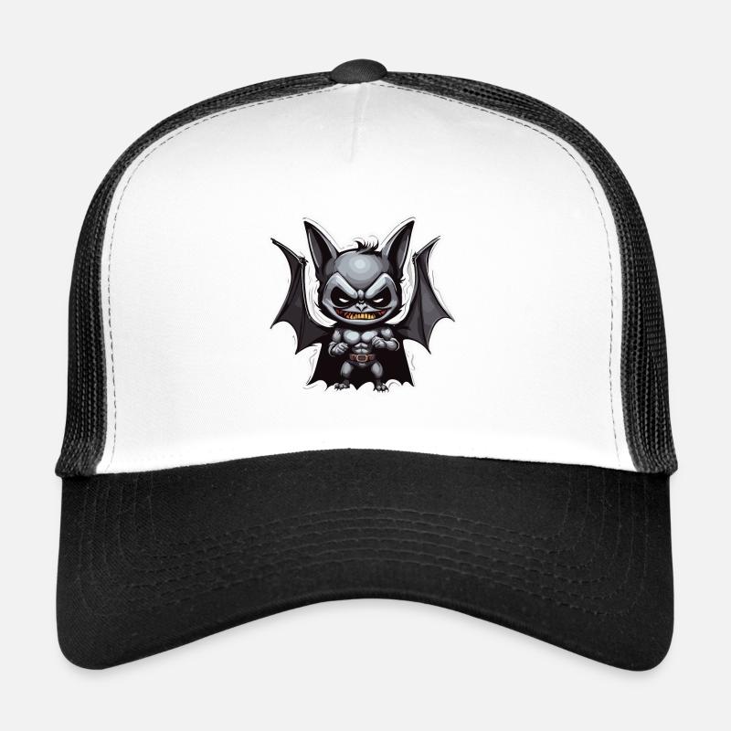 Fledermaus / Vampir / Dracula / Tier / Halloween - Trucker Cap - Weiß/Schwarz