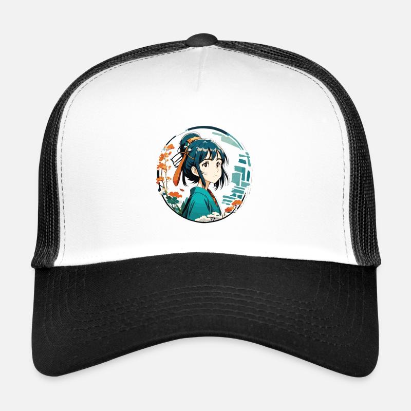 Anime / Comic / Japanese / Animation / Cartoon - Trucker Cap - white/black