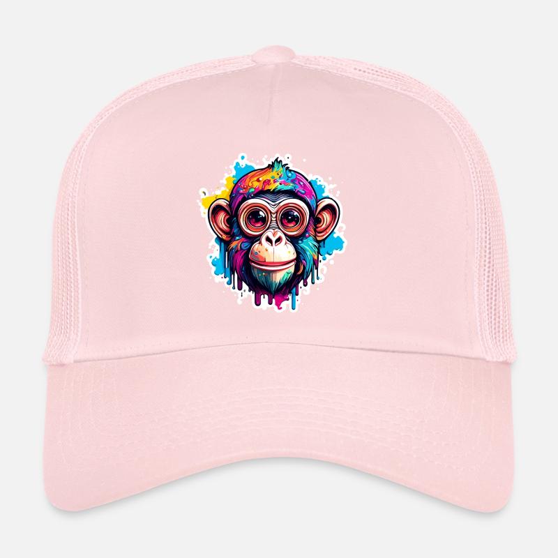 Affe / Tier / Zoo / Schimpanse / Wild / Comic Trucker Cap