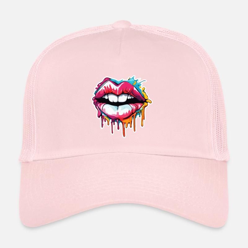 Bouche / Lèvres / Dents / Langue / Sourire / Baiser Casquette trucker 