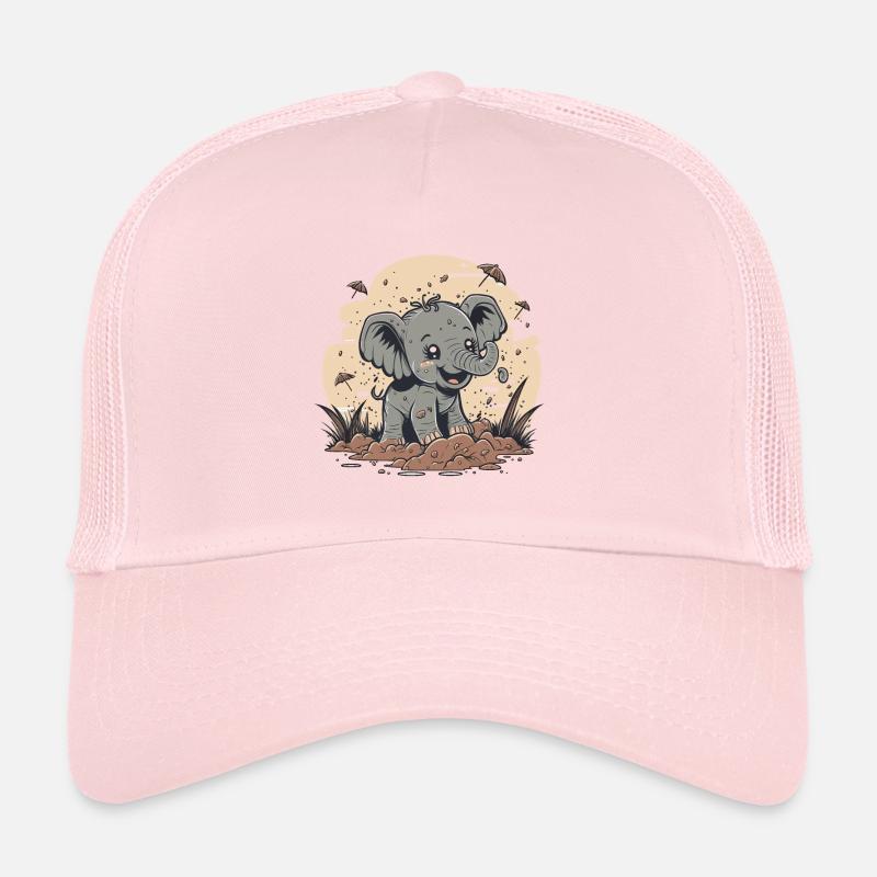 Playful Elephant Trucker Cap