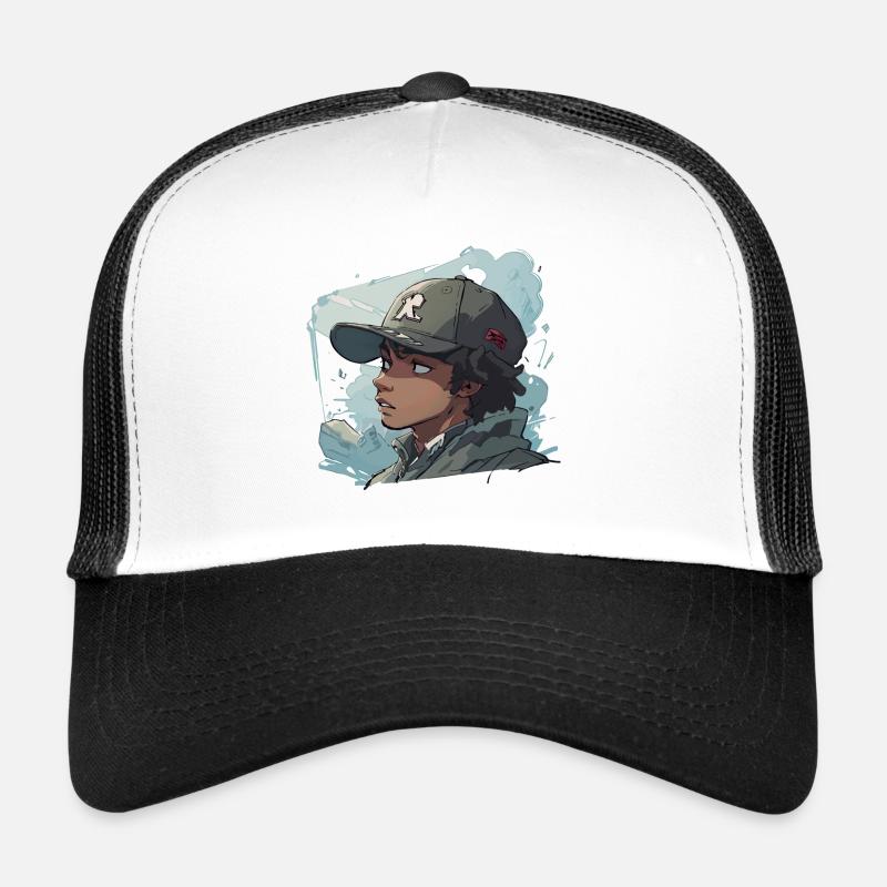 Rappeur de style anime Casquette trucker 