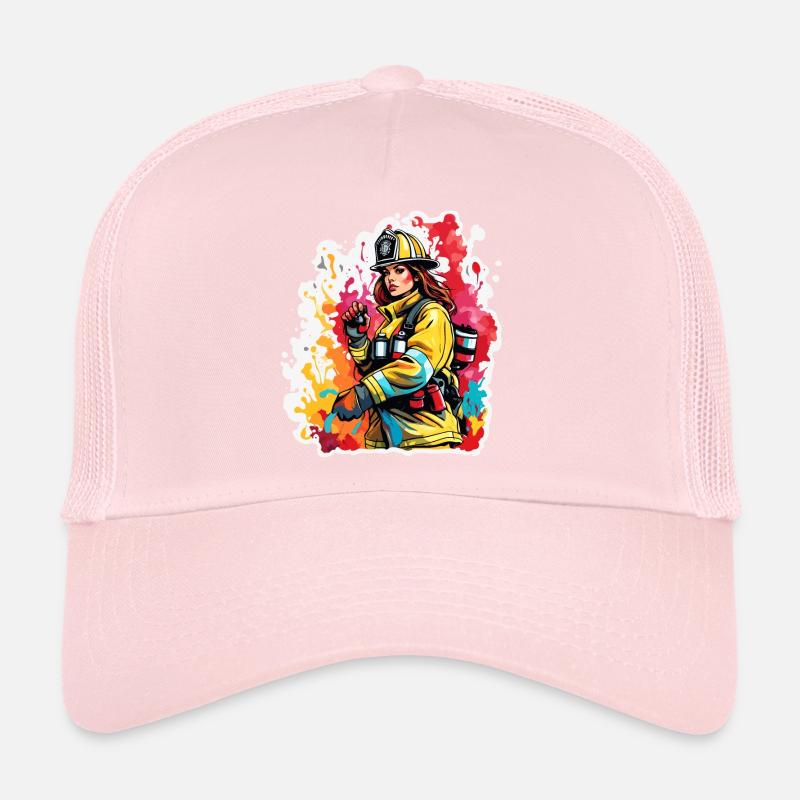 Firefighter / Fire / Fire / Extinguish / Heroine Trucker Cap