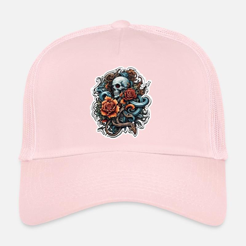 Crâne / crâne / squelette / gothique / tatouage Casquette trucker 
