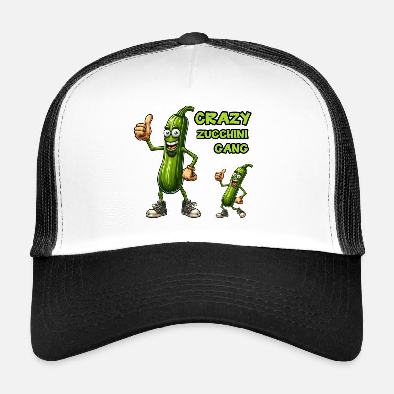 Crazy Veggies: Zucchini Gang Thumbs Up Trucker Cap