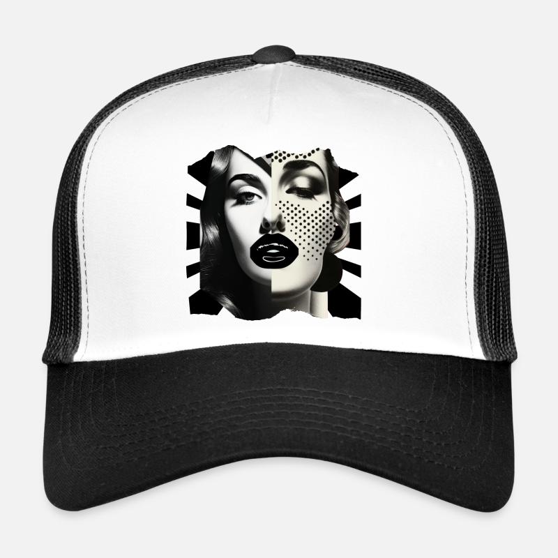 Fotocollage Schwarz-Weiß Trucker Cap