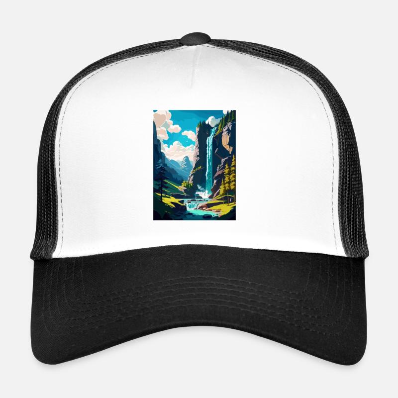 Chutes de Trummelbach Suisse Affiche de voyage Casquette trucker 