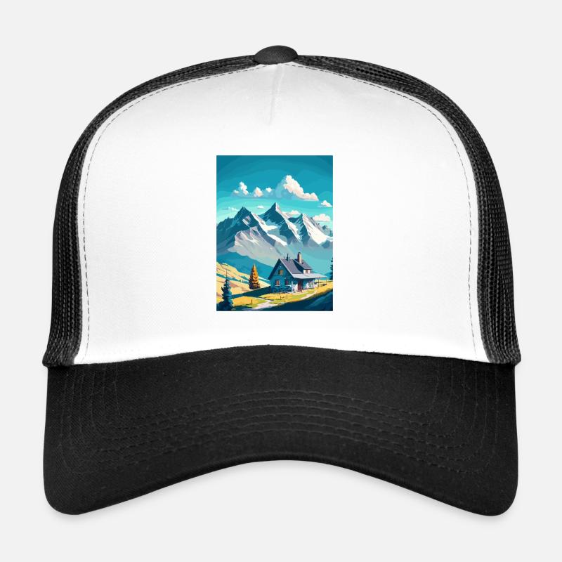 Le Chasseron Falls Suisse Affiche de voyage Casquette trucker 