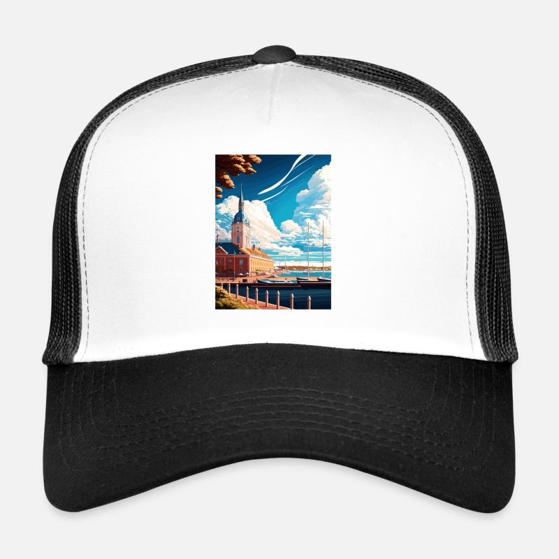 Jonköping Suède Vintage voyage affiche Souvenir Casquette trucker 