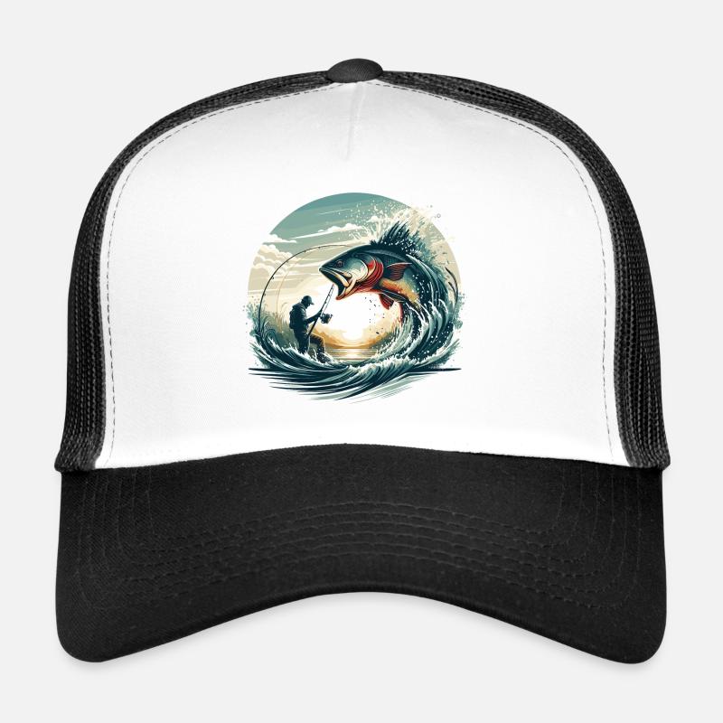 Pêche pêcheur dynamique cadeau Casquette trucker 