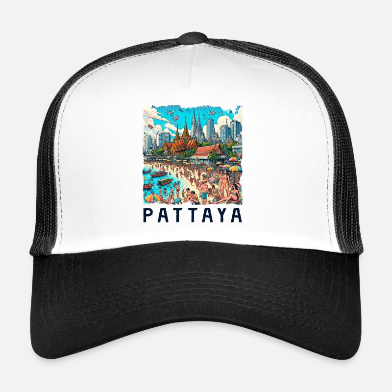 Design de plage de Pattaya en Thaïlande Casquette trucker 