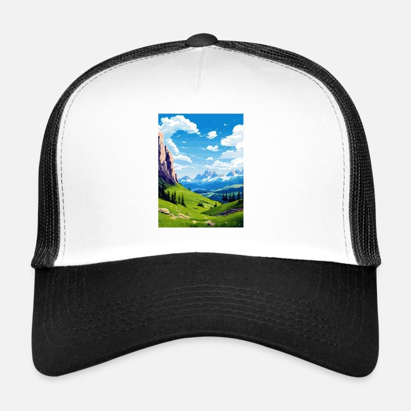 Dolomiten Dolomiten Dolomiten Gebirge Italien - Trucker Cap - Weiß/Schwarz
