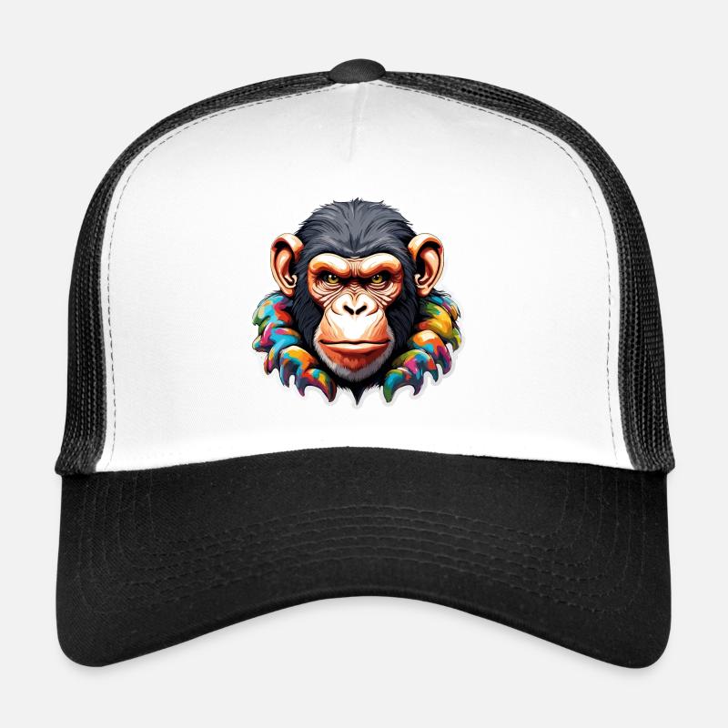 Affe / Tier / Zoo / Schimpanse / Wild / Comic Trucker Cap