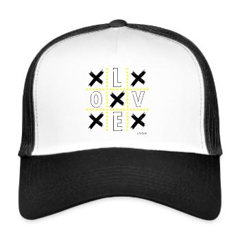 love Black yellow - Trucker Cap - white/black - Front