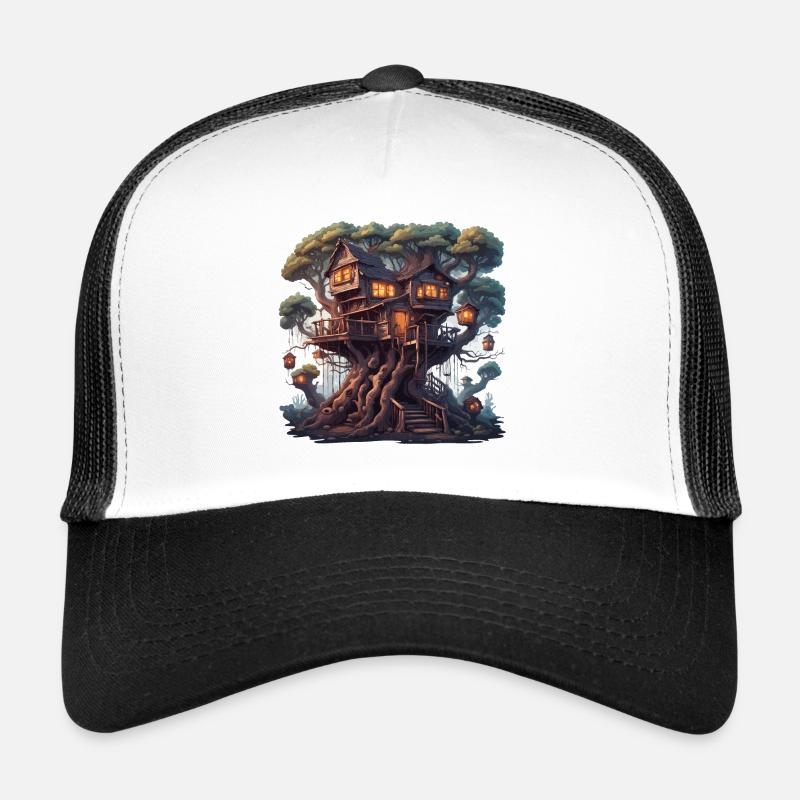 Cabane dans les arbres / Cime des arbres / Cabane dans les arbres / Aventure Casquette trucker 