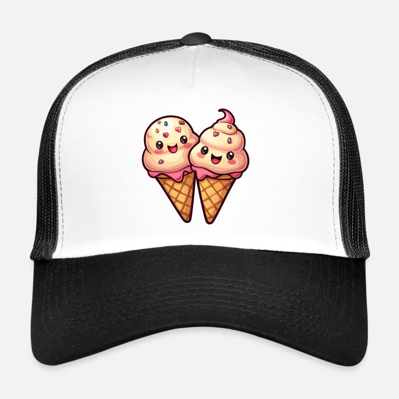 Création de crème glacée souriante Casquette trucker 