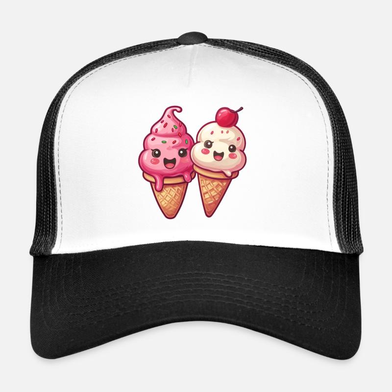 Création de crème glacée souriante Casquette trucker 