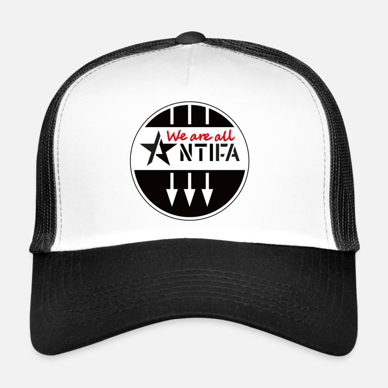 We are all ANTIFA - Trucker Cap - white/black